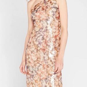 club monaco sunset shimmer dress Club Monaco | Dresses | Womens Club Monaco Dress Sunset Shimmer Dress Silk Metallic Size Whimsical